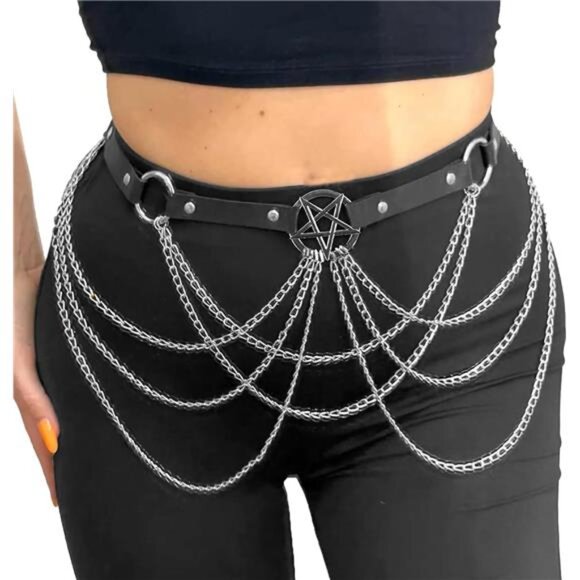 Women’s Punk Belt Waist Harness Vest Body Chain Goth Body Belt Goth Costume main image 7